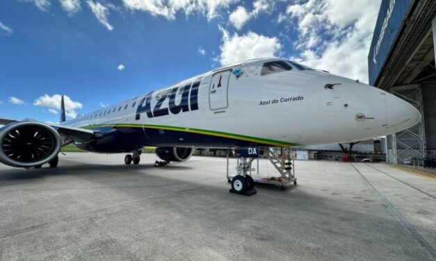 Azul recebe mais seis jatos E2 em dezembro