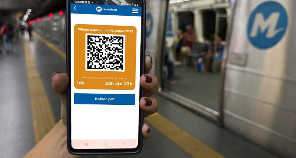 MetrôRio adota bilhete digital para réveillon 2025