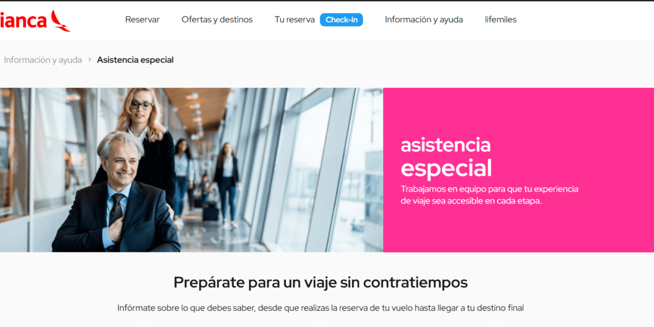 Avianca lança site dedicado à acessibilidade para passageiros com deficiência