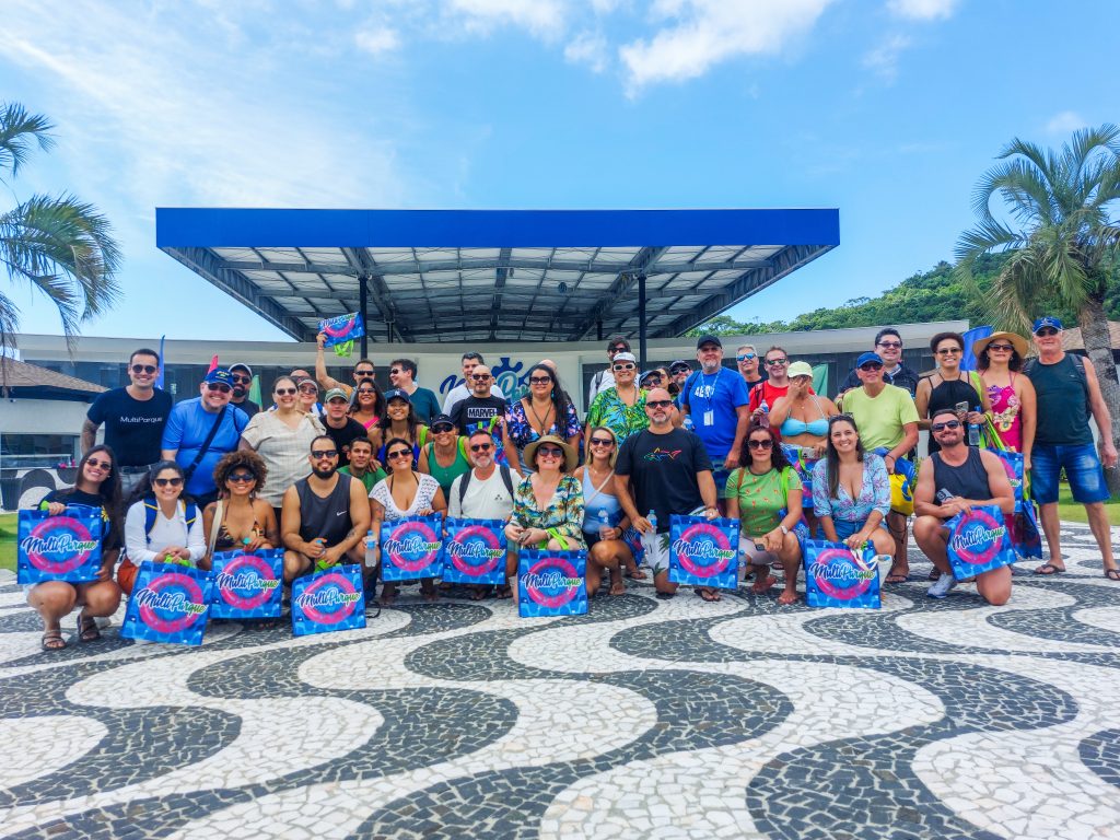 Agentes exploraram o Multiparque e se divertiram nos toboáguas radicais (foto: Geovana Fraga)