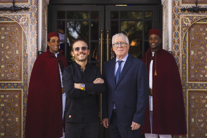 Chef Simoni Zanoni e o diretor-geral do La Mamounia- Pierre Jochem