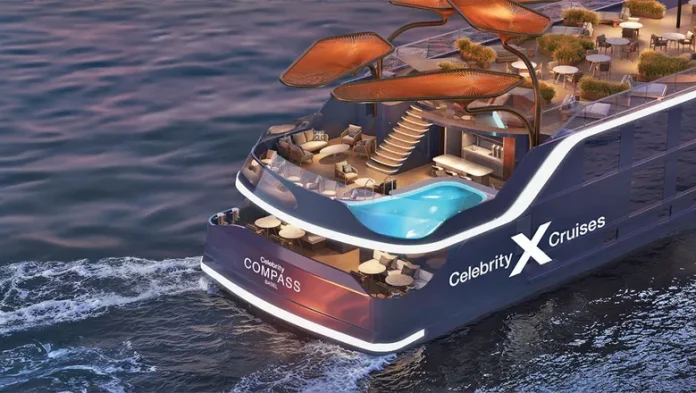 O Celebrity Compass será inspirado nos navios da classe Edge, da Celebrity. Crédito: Divulgação/Celebrity River Cruises