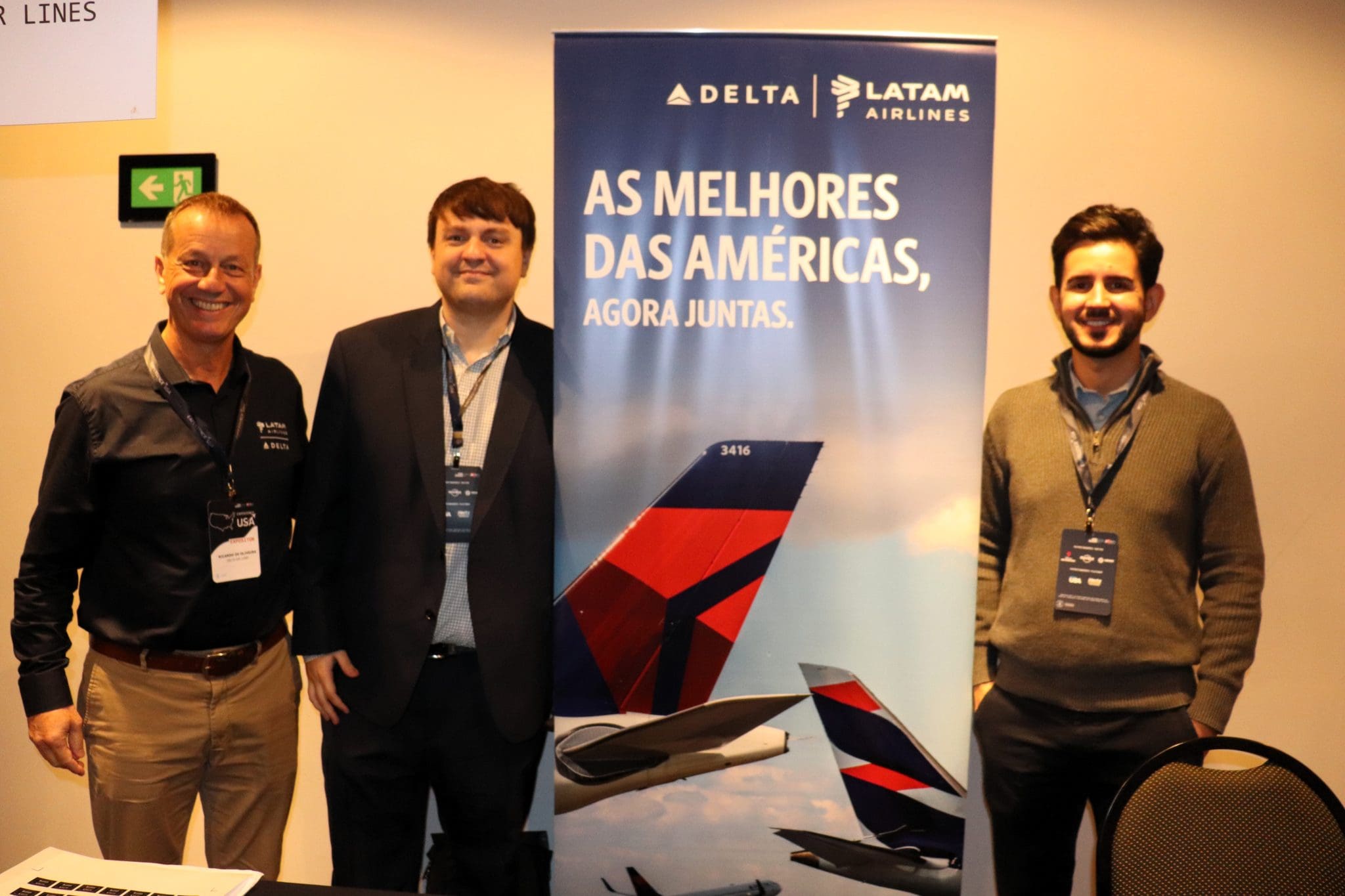 Ricardo de Oliveira, Cassio Oliveira e João Guimarães - Delta Air Lines