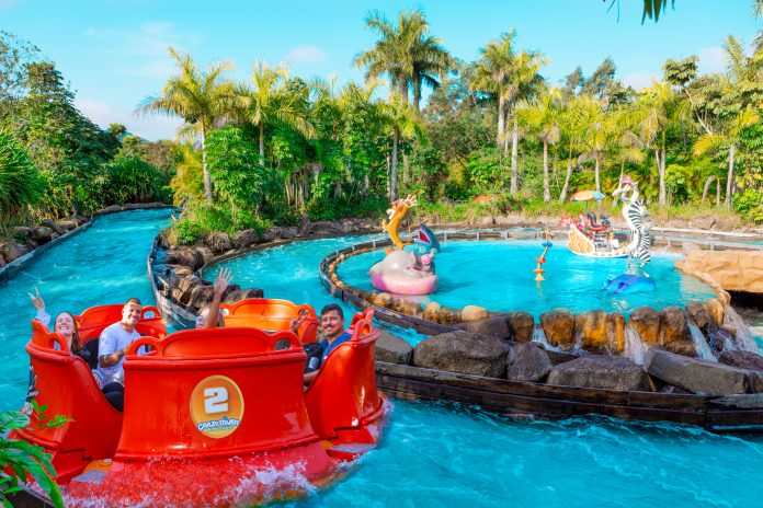 Passageiros da MSC Cruzeiros têm acesso preferencial a quatro das atrações mais populares do parque - FireWhip, Big Tower, Star Mountain e Crazy River (na foto). Crédito: DIvulgação Passageiros da MSC Cruzeiros têm acesso preferencial a quatro das atrações mais populares do parque - FireWhip, Big Tower, Star Mountain e Crazy River (na foto). Crédito: DIvulgação