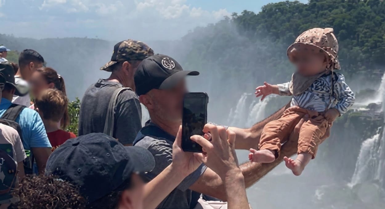 Turista arrisca vide de bebê por foto na Garganta do Diabo e pode ser punido
