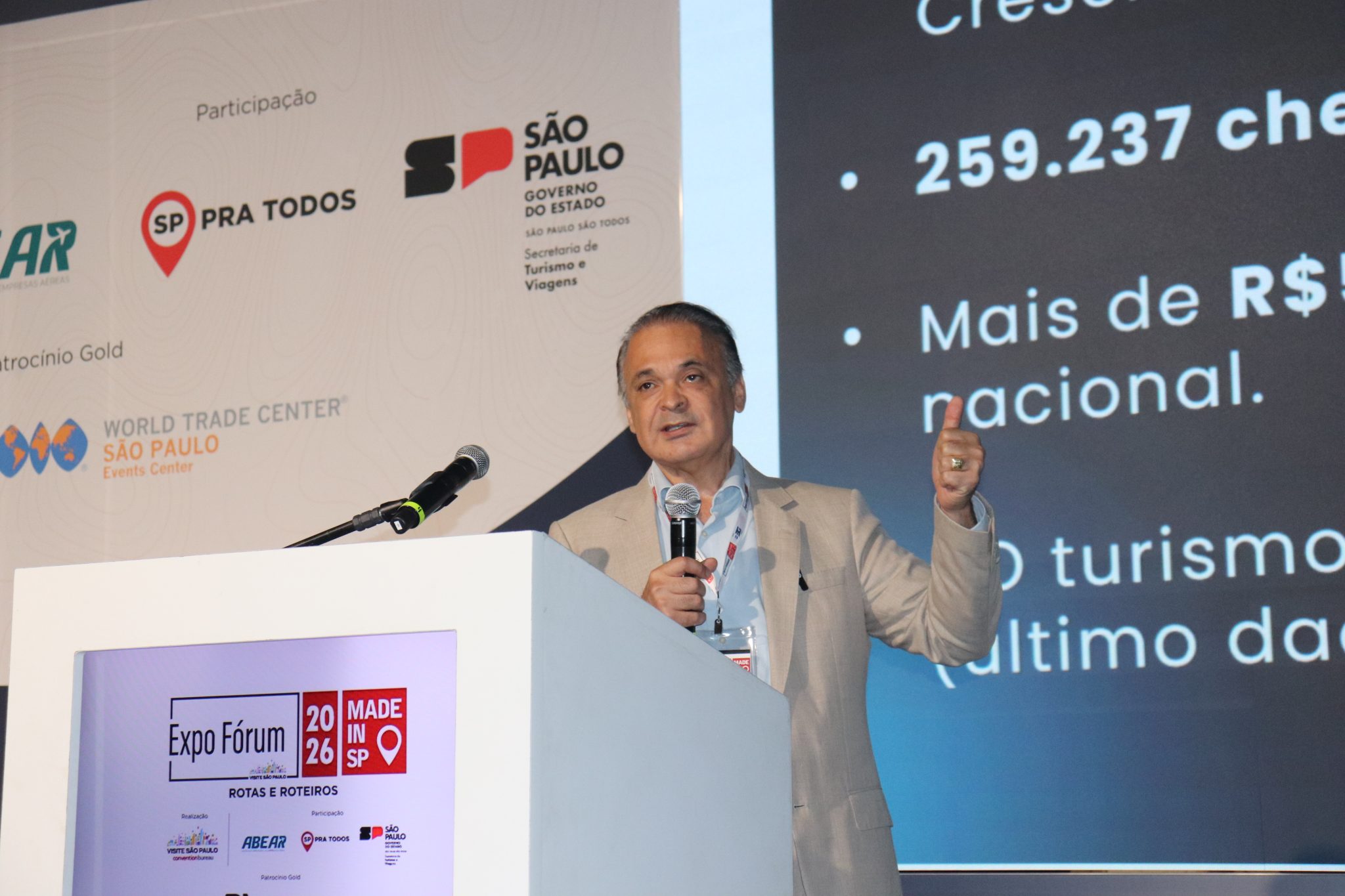 Roberto de Lucena projeta turismo paulista como 16% do PIB nos próximos anos