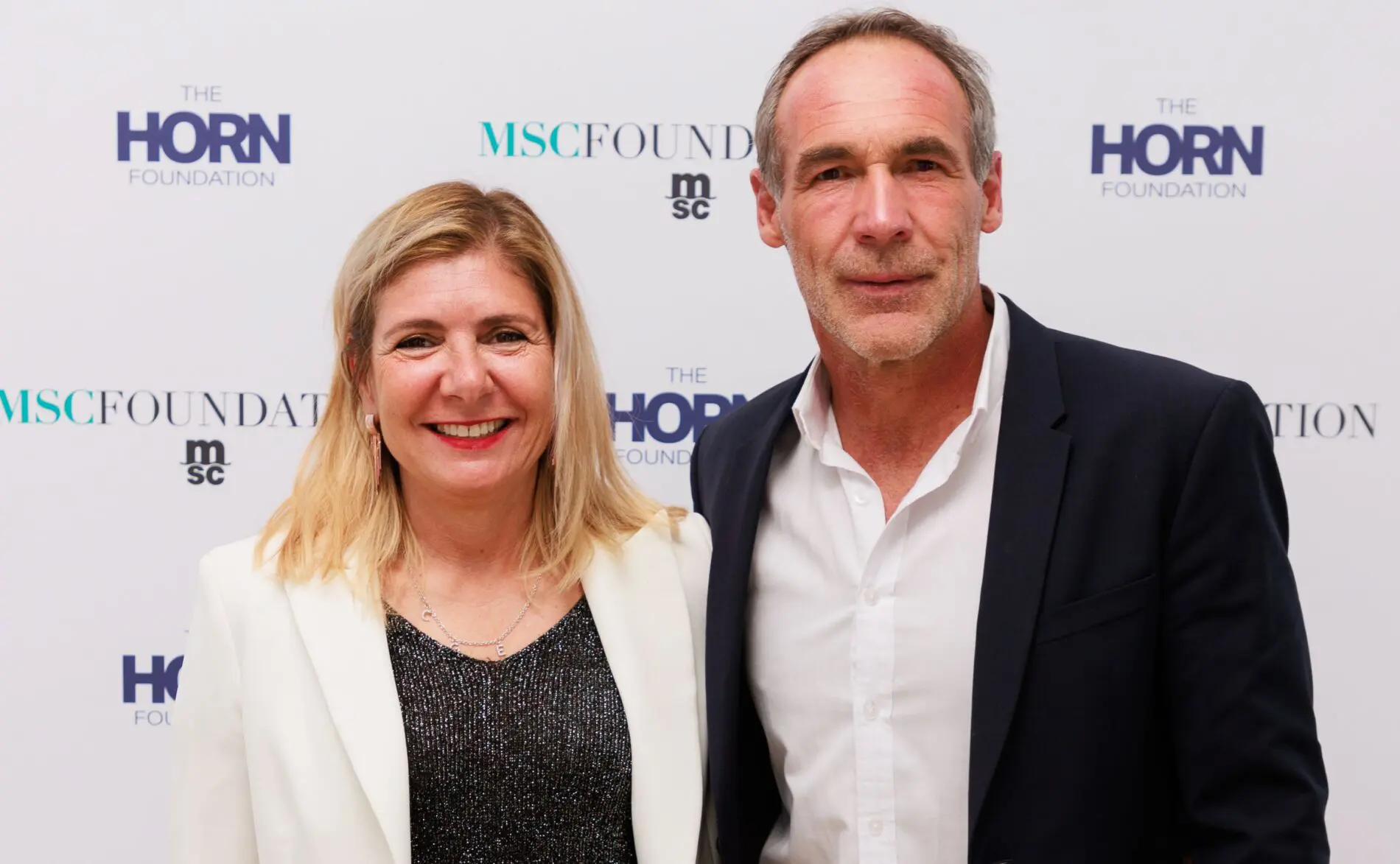 Daniela Picco, diretora executiva da MSC Foundation, e Mike Horn