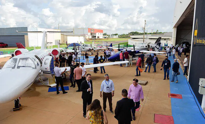 Na mais recente edição, em Goií¢nia, o Aviation XP recebeu 3.660 visitantes e 14 modelos de aeronaves. Foto: Divulgação Aviation