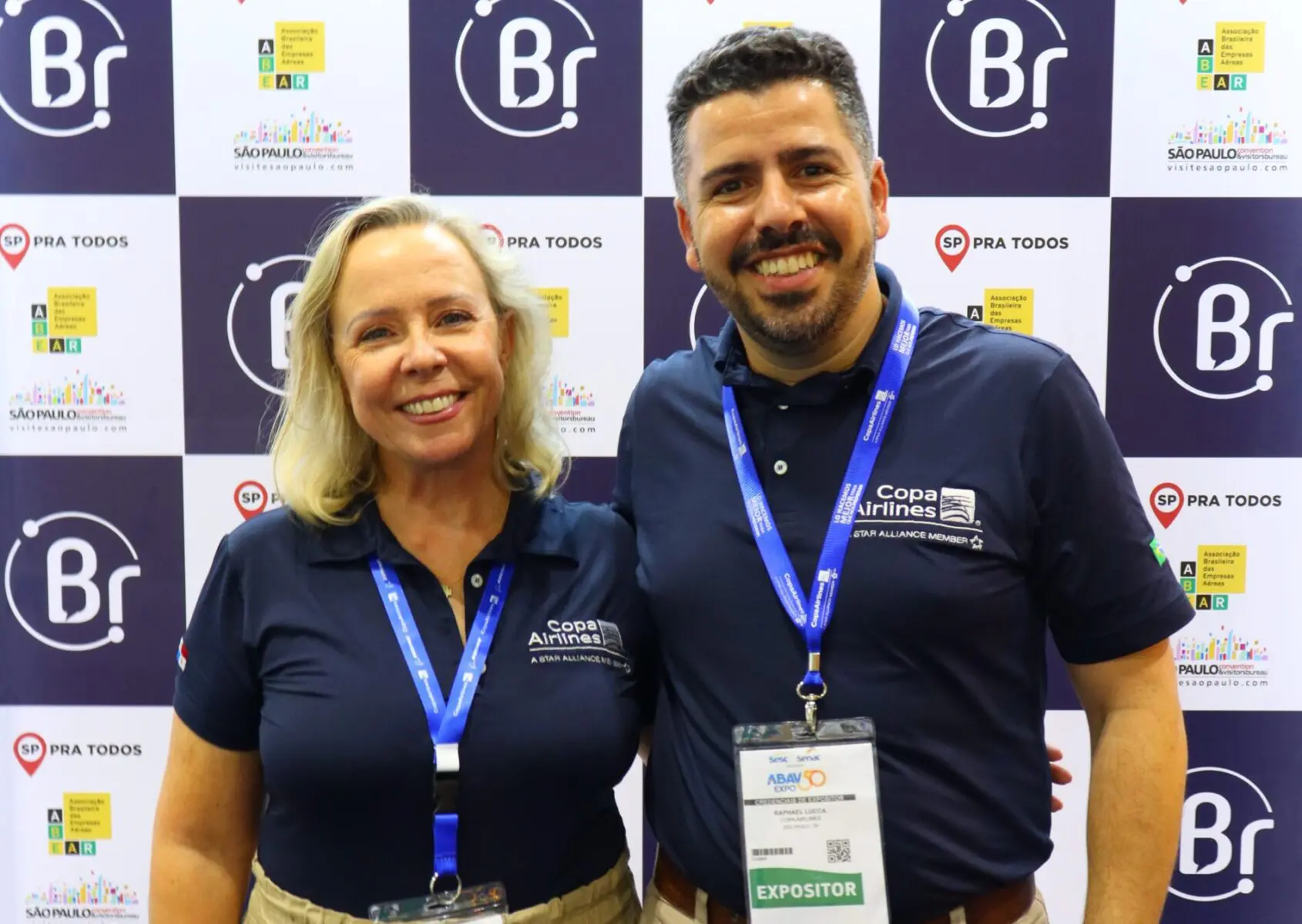 Monica Afonso, gerente de Vendas da Copa Airlines, e Raphael de Lucca, gerente nacional da Copa Airlines Monica Afonso, gerente de Vendas da Copa Airlines, e Raphael de Lucca, gerente nacional da Copa Airlines