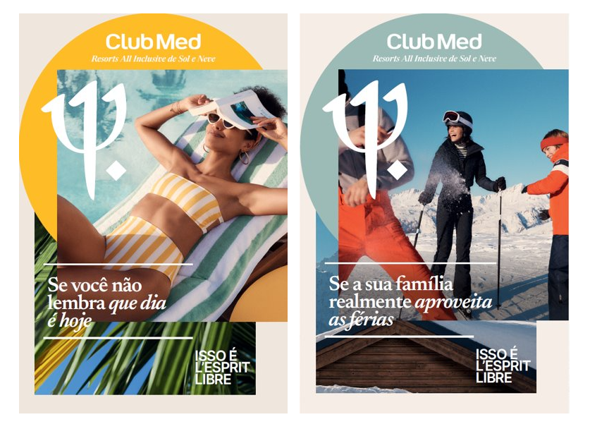 Novas comunicações da campanha Club Med. Foto: Dviulgação