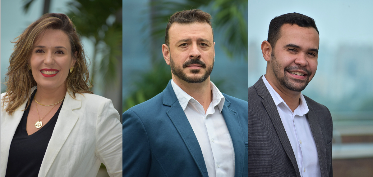 Vanessa Martins, Ariovaldo Júnior e Paulo Henrique Ferreira, executivos sediados em São Paulo (SP). Foto: Divulgação Vanessa Martins, Ariovaldo Júnior e Paulo Henrique Ferreira, executivos sediados em São Paulo (SP). Foto: Divulgação