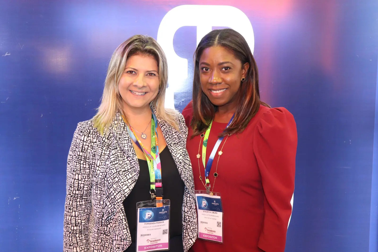 Fernanda Passos e Stacey A. Liburd representando Anguilla no Festuris 2023 - Foto: Gabrielle Cotrim