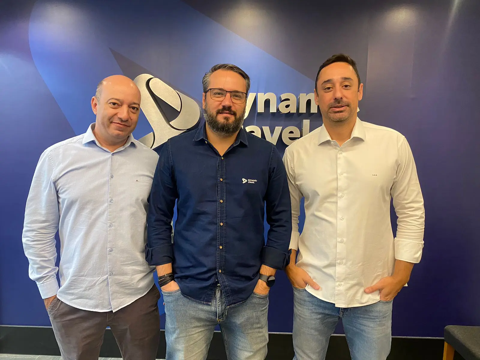 WhatsApp Image 2023-12-05 at 14.20.41 Demétrius Miguel, diretor de novos negócios, Luiz SIlva e Rafael Malfará, sócios da Dynamic Travel - Foto: Gabrielle Cotrim