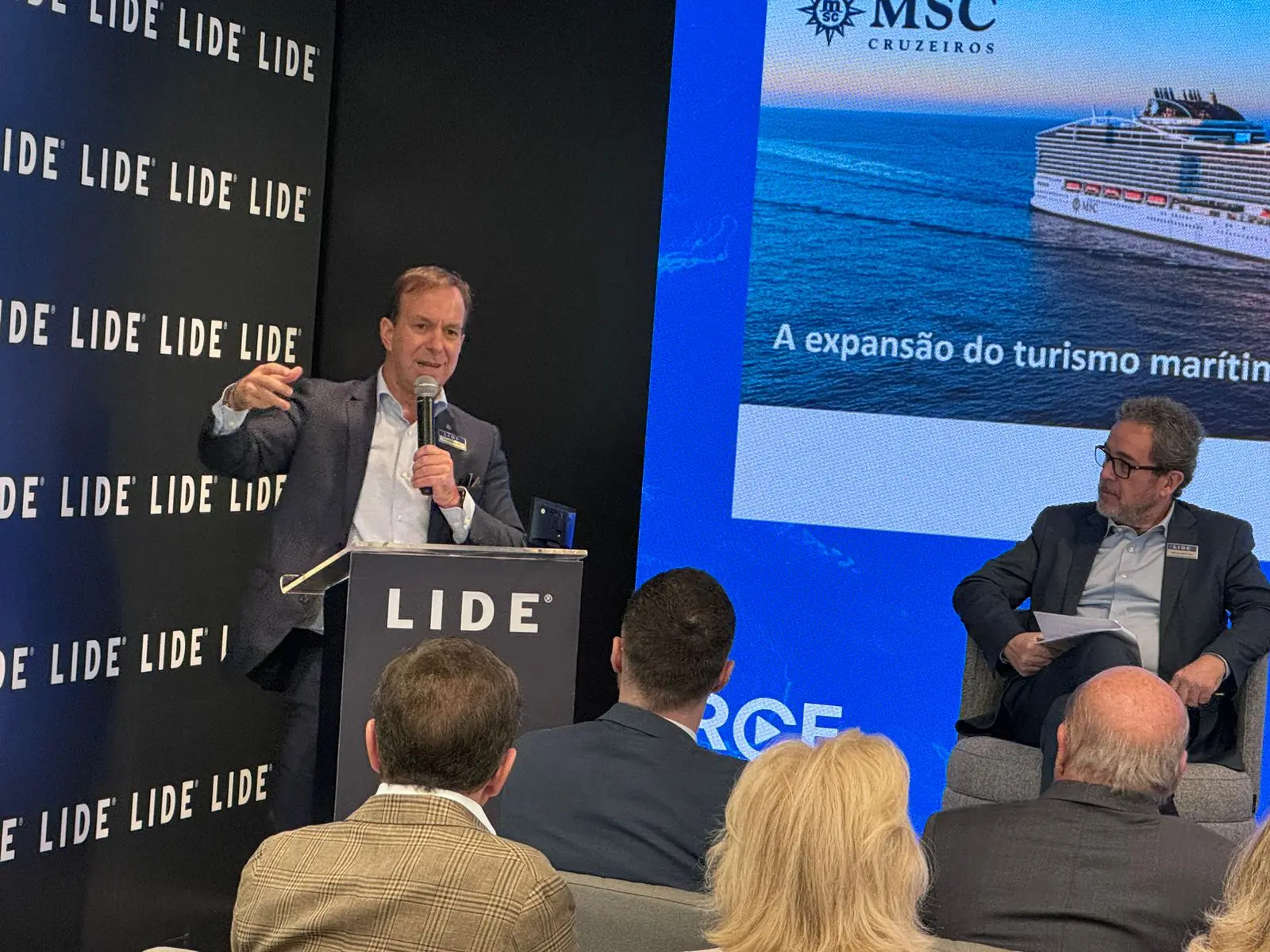 Adrian Ursilli, diretor geral da MSC, aproveitou a oportunidade para relembrar evolução da indústria cruzeiros
