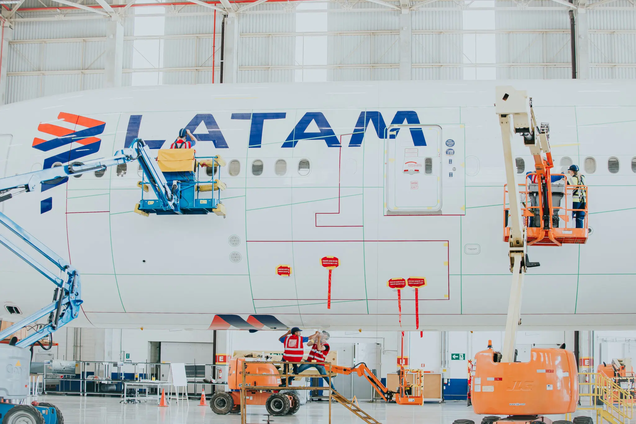 Tecnologia AeroShark está sendo aplicada em aeronaves Latam (Foto: Divulgação)
