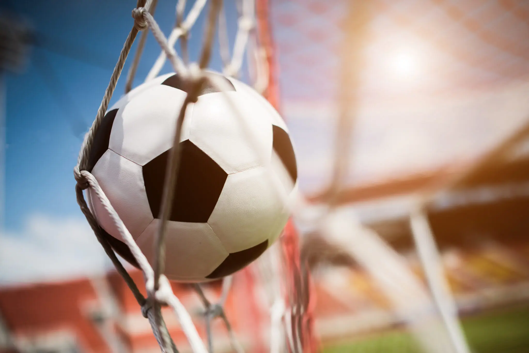 Soccer into goal success concept final libertadores