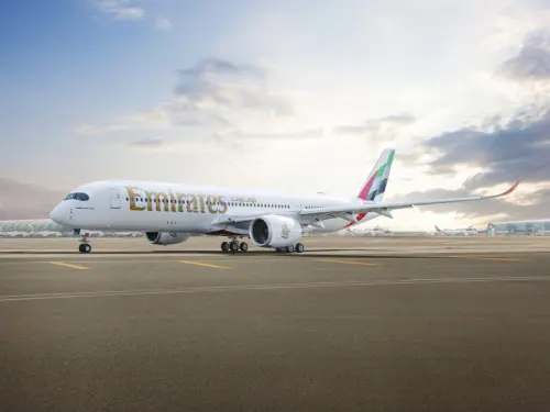 500_emiratesa350 Novo A350 da Emirates (Foto: Divulgação)