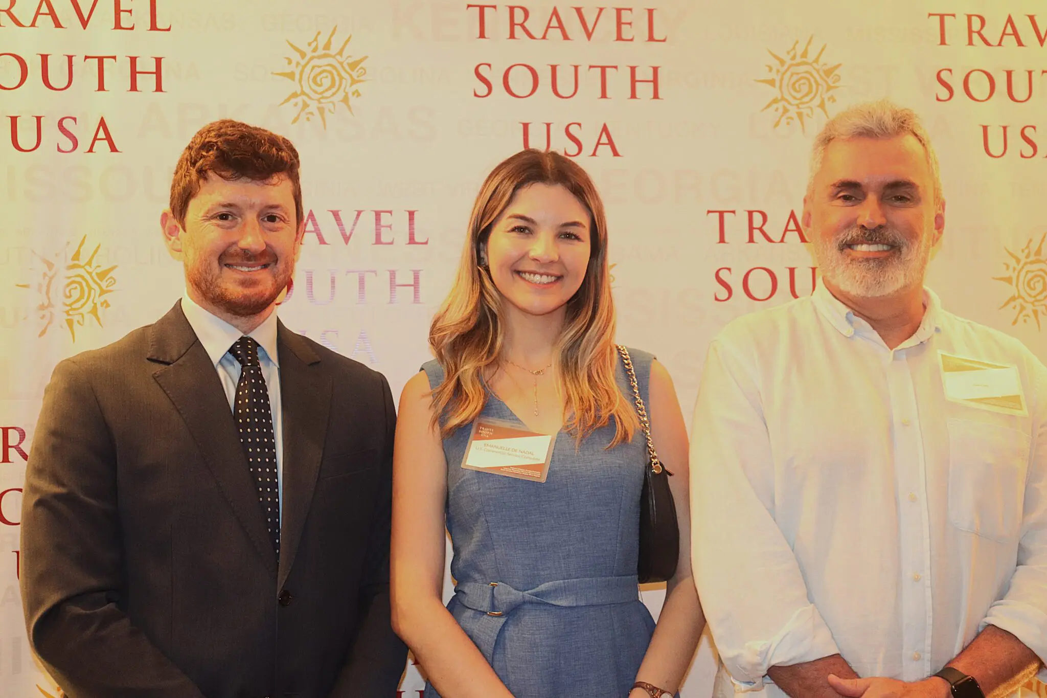 IMG_6681 Nathan Traurig e Emanuelle De Nadal Luz, do consulado americano, ao lado de Allan Colen, representante do Travel South USA no Brasil (Foto: Maurício Herschander/ Brasilturis)