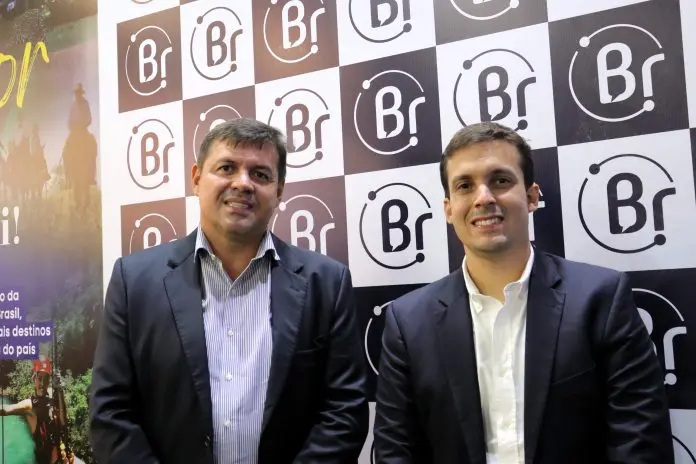 Thiago Angelus, secretário de Turismo de Recife, e Rodrigo Rêgo, secretário Executivo de Turismo de Recife. Crédito: Maurício Herschander/ Brasilturis