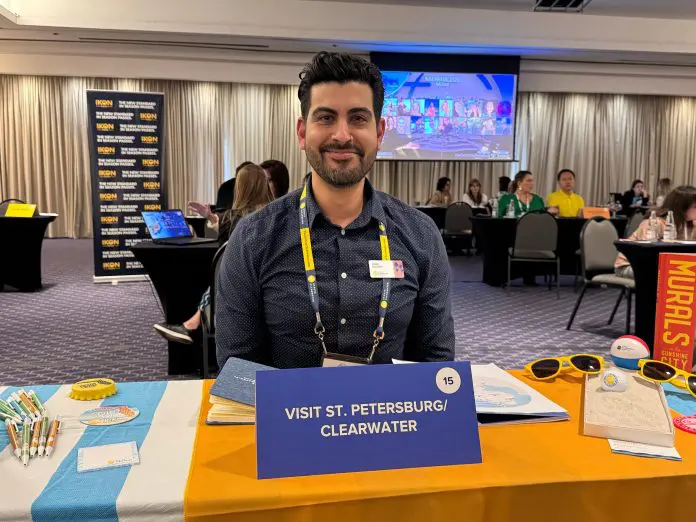 Eddie Delgado, gerente de Comunicação de Visit St. Pete-Clearwater (Foto: Felipe Lima/Brasilturis) Eddie Delgado, gerente de Comunicação de Visit St. Pete-Clearwater (Foto: Felipe Lima/Brasilturis)