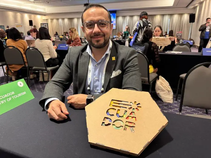 Santiago Granda, subsecretário de Promoção do Ministério do Turismo do Equador (Foto: Felipe Lima/Brasilturis) Santiago Granda, subsecretário de Promoção do Ministério do Turismo do Equador (Foto: Felipe Lima/Brasilturis)