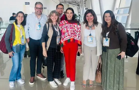 Comitiva brasileira com a Ministra do turismo do México Josefina Rodríguez Zamora. Crédito: Divulgação/Los Cabos