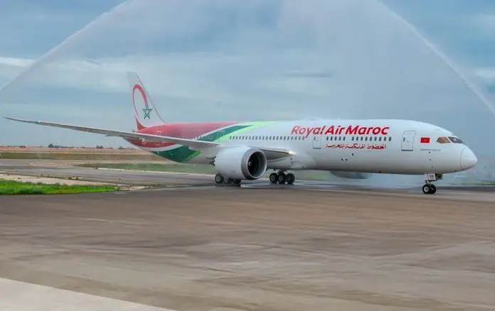 A Royal Air Maroc destaca que a ocupação média desde o retorno da rota tem superado os 80%. Crédito: Divulgação