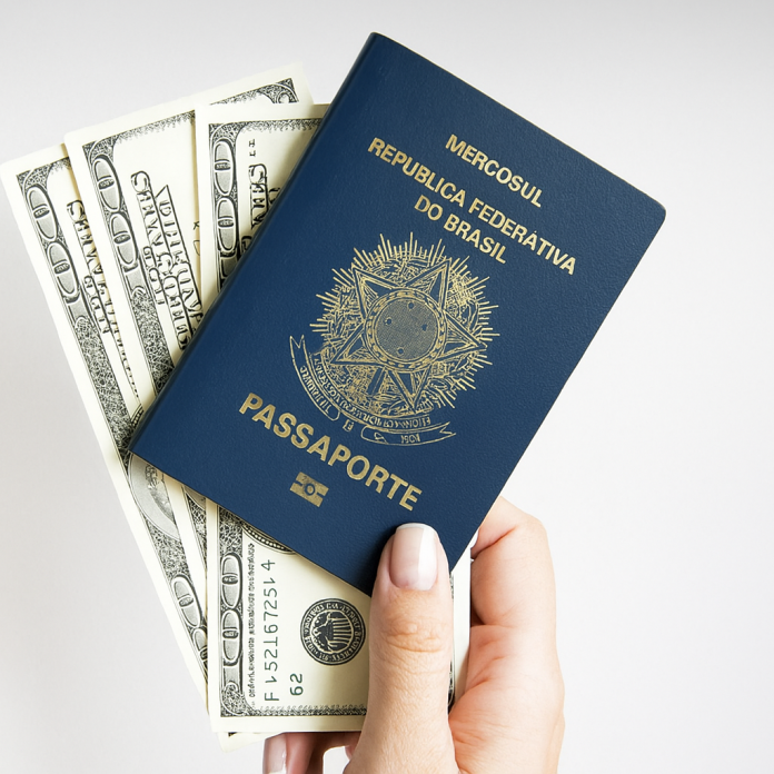 Nova taxa de US$ 250 eleva custo do visto americano para mais de US$ 450 por pessoa; regra entra em vigor em outubro de 2025. Crédito: Imagem gerada por IA Nova taxa de US$ 250 eleva custo do visto americano para mais de US$ 450 por pessoa; regra entra em vigor em outubro de 2025. Crédito: Imagem gerada por IA