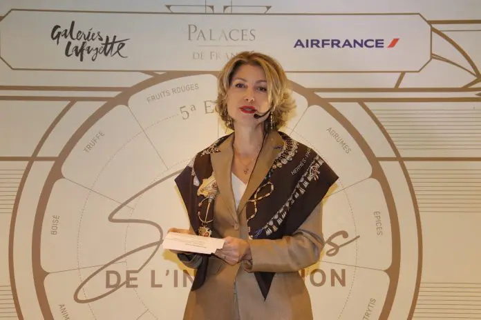Caroline Putnoki, diretora da Atout France para a América do Sul, abre o primeiro dia da 5ª edição do France Excellence. Crédito: Maurício Herschander/ Brasilturis Caroline Putnoki, diretora da Atout France para a América do Sul, abre o primeiro dia da 5ª edição do France Excellence. Crédito: Maurício Herschander/ Brasilturis