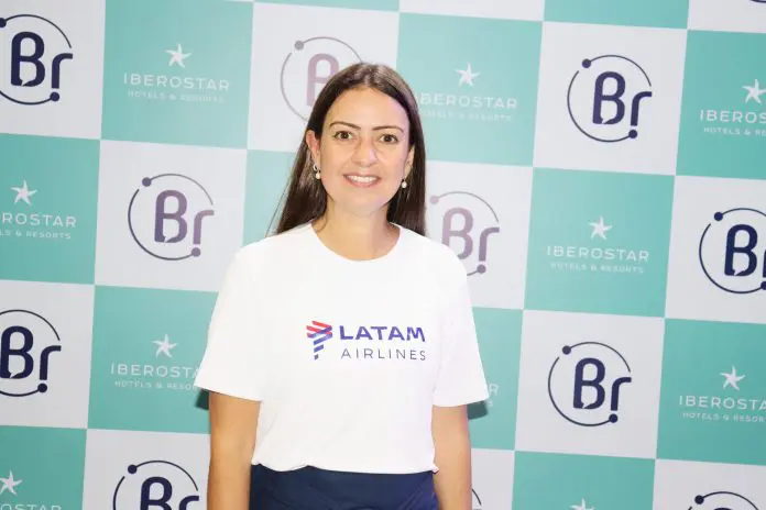 Aline Mafra, diretora de Vendas e Marketing da Latam Brasil. Crédito: Felipe Lima/Brasilturis