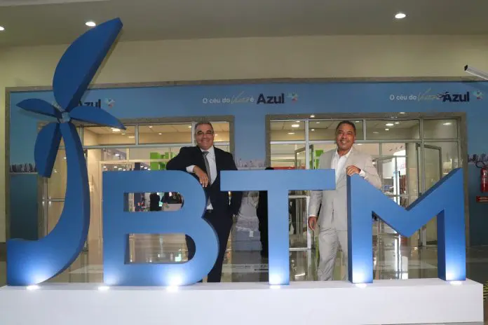 Claudio Júnior e Breno Mesquita, CEOs da BBC Eventos, organizadora do BTM. Crédito: Kamilla Alves/Brasilturis Claudio Júnior e Breno Mesquita, CEOs da BBC Eventos, organizadora do BTM. Crédito: Kamilla Alves/Brasilturis