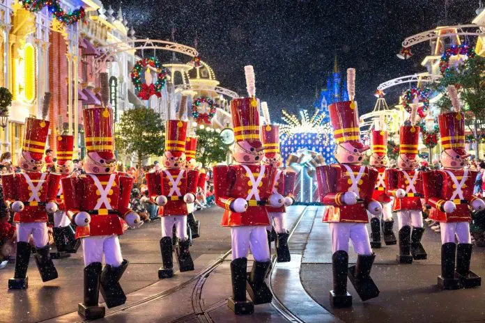Visitantes encontram o Papai Noel em diferentes pontos do Walt Disney World Resort durante a temporada de festas. Crédito: Reprodução/DisneyPark Blog