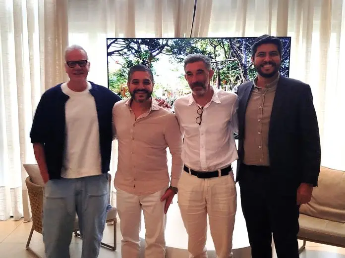 Luiz Henrique Guimarães, Radyr Panini (Conduru), Greg Bousquet (AO) e Luciano Carvalho (Trul Hotéis) Marangatú