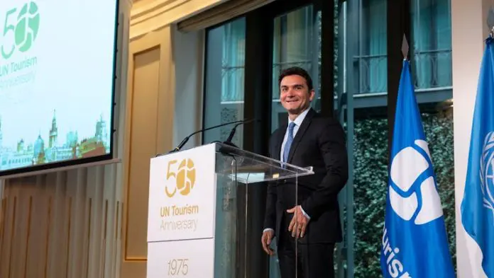 Celso Sabino seguirá à frente do Conselho Executivo da ONU Turismo até 2026. Crédito: David Agüero Muñoz/MTur Celso Sabino seguirá à frente do Conselho Executivo da ONU Turismo até 2026. Crédito: David Agüero Muñoz/MTur