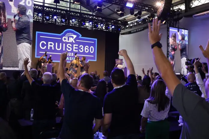 Cruise360 Brasil 2026 reúne armadoras e destinos em imersão da indústria de cruzeiros em Santos. Crédito: Divulgação/Clia Brasil