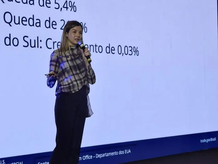 Emanuelle De Nadal Luz, especialista comercial do U.S. Commercial Service Brazil. Crédito: Felipe Lima/Brasilturis