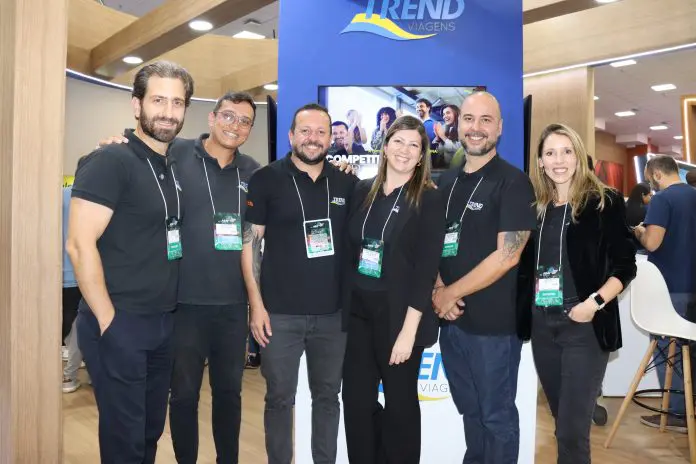 Bruno Heleno, Bruno Golob, Everaldo Pereira, Danielle Canha, Guilherme Pizzo e Noah Brito, da Trend. Crédito: Diego Siliprando/Brasilturis