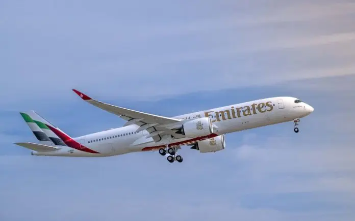 Emirates amplia política de flexibilidade para passageiros afetados por mudanças operacionais no Oriente Médio. Crédito: Divulgação / Emirates Emirates amplia política de flexibilidade para passageiros afetados por mudanças operacionais no Oriente Médio. Crédito: Divulgação / Emirates