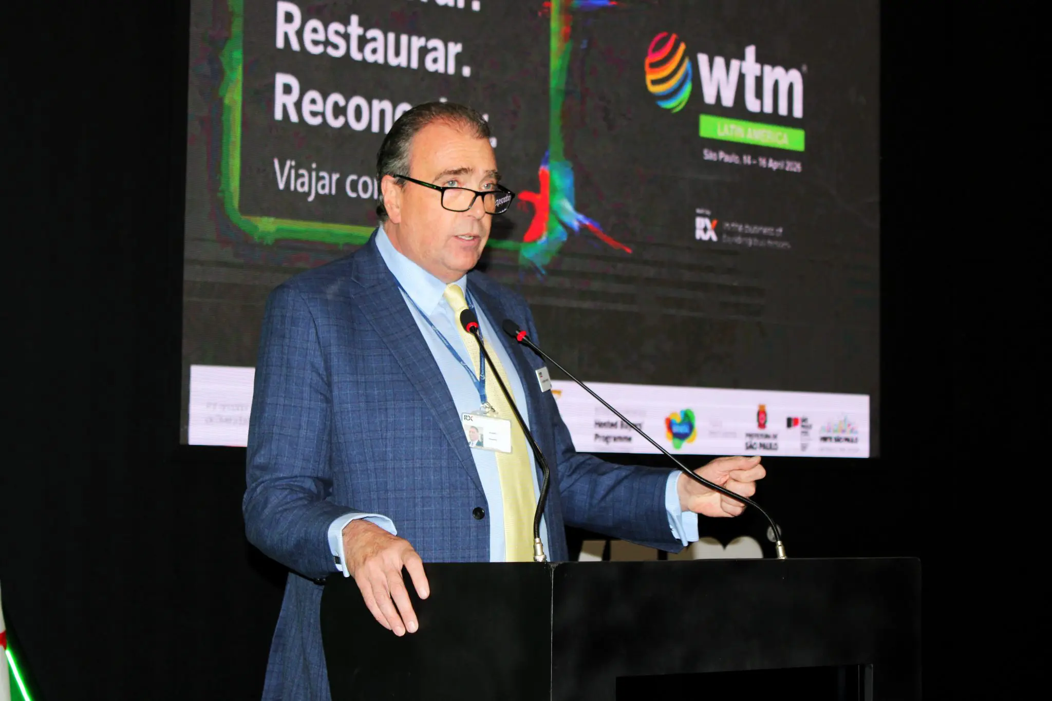Jonathan Heastie, diretor Global da WTM. Crédito: Matheus Alves/ Brasilturis