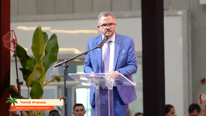 Tomé Franca, ministro de Portos e Aeroportos Crédito: Reprodução/Youtube