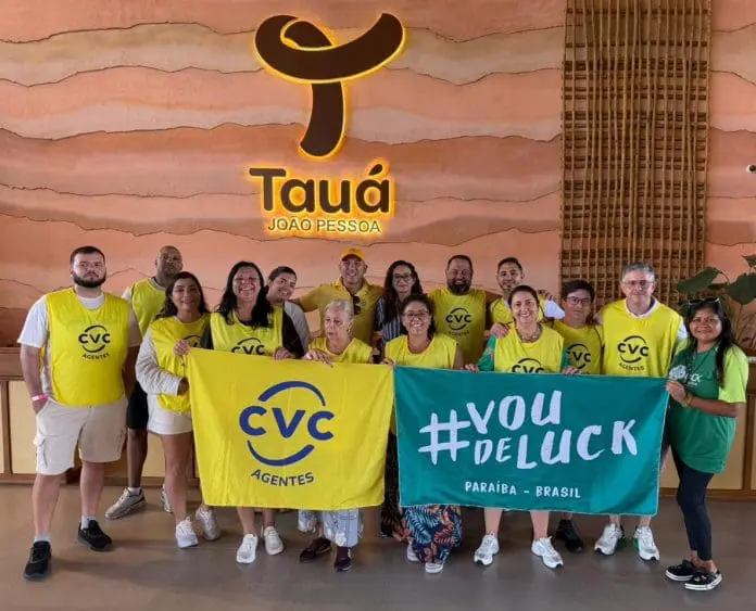 Grupo de agentes visitou o Tauá Resorts, que será inaugurado em breve em João Pessoa. Crédito: Divulgação CVC