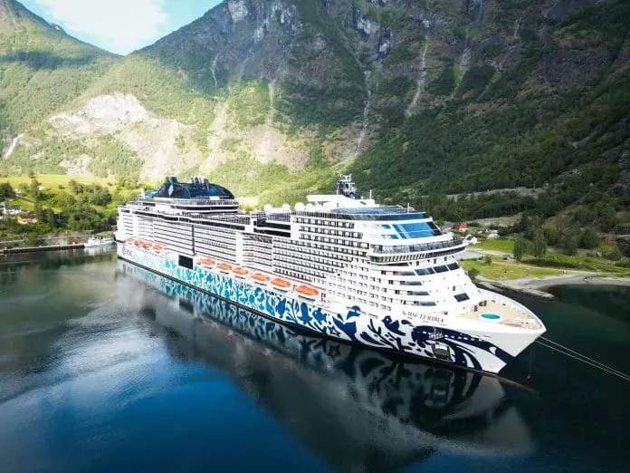 MSC Euribia inicia temporada de verão europeu com roteiros pelos fiordes noruegueses Crédito: Divulgação / MSC Cruzeiros MSC Euribia inicia temporada de verão europeu com roteiros pelos fiordes noruegueses Crédito: Divulgação / MSC Cruzeiros