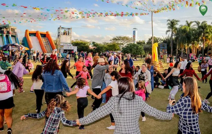 família no parque