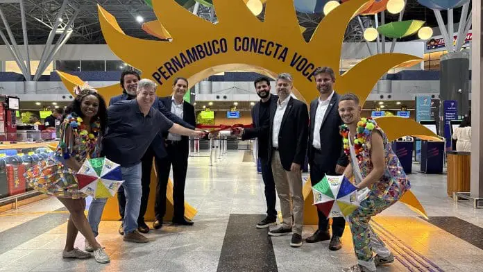 Governo de Pernambuco e Latam ampliam operação internacional entre Recife e Buenos Aires para o verão 2026/2027. Crédito: Divulgação/ Leo Wanderley