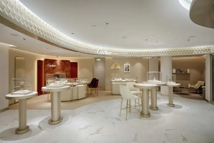 MSC World Asia terá boutiques de luxo, joias, relógios, souvenirs exclusivos e novos espaços de compras a bordo. Crédito: Divulgação
