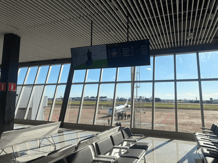 Novo terminal do Aeroporto de Uberlândia amplia capacidade operacional e passa a concentrar todos os embarques e desembarques. Crédito: Reprodução/G1
