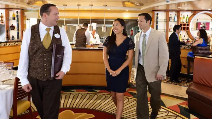 Disney Cruise Line substituirá o preço fixo por cardápios à la carte nos restaurantes Palo de oito navios até 26 de outubro.