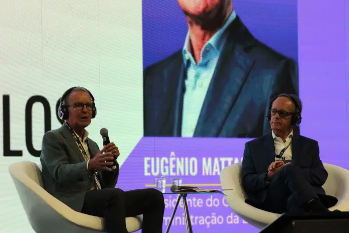 Eugênio Mattar, presidente do Conselho de Administração na Localiza, e Marco Aurélio Nazaré, presidente da Abla. Crédito: Maurício Herschander/ Brasilturis