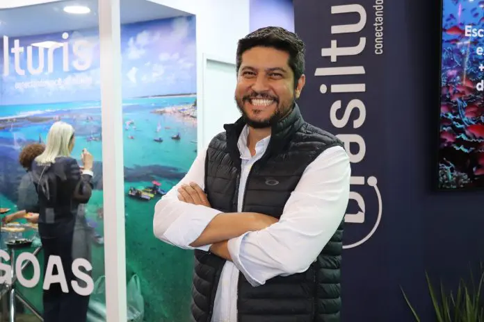 Luciano Carvalho, sócio-proprietário da Tera, detalha investimento e reposicionamento do resort em Itu Crédito: Kamilla Alves/Brasilturis