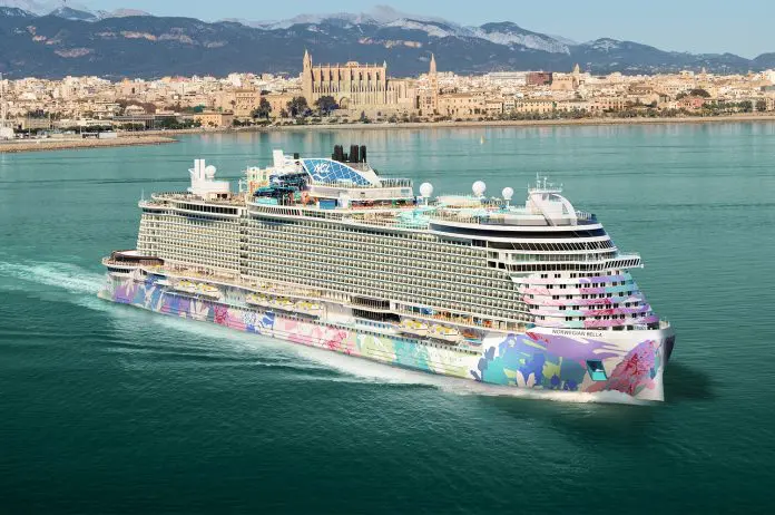Norwegian Bella terá quase duas mil cabines, incluindo 159 suítes no conceito exclusivo The Haven by Norwegian. Crédito: Divulgação/Norwegian Cruise Line